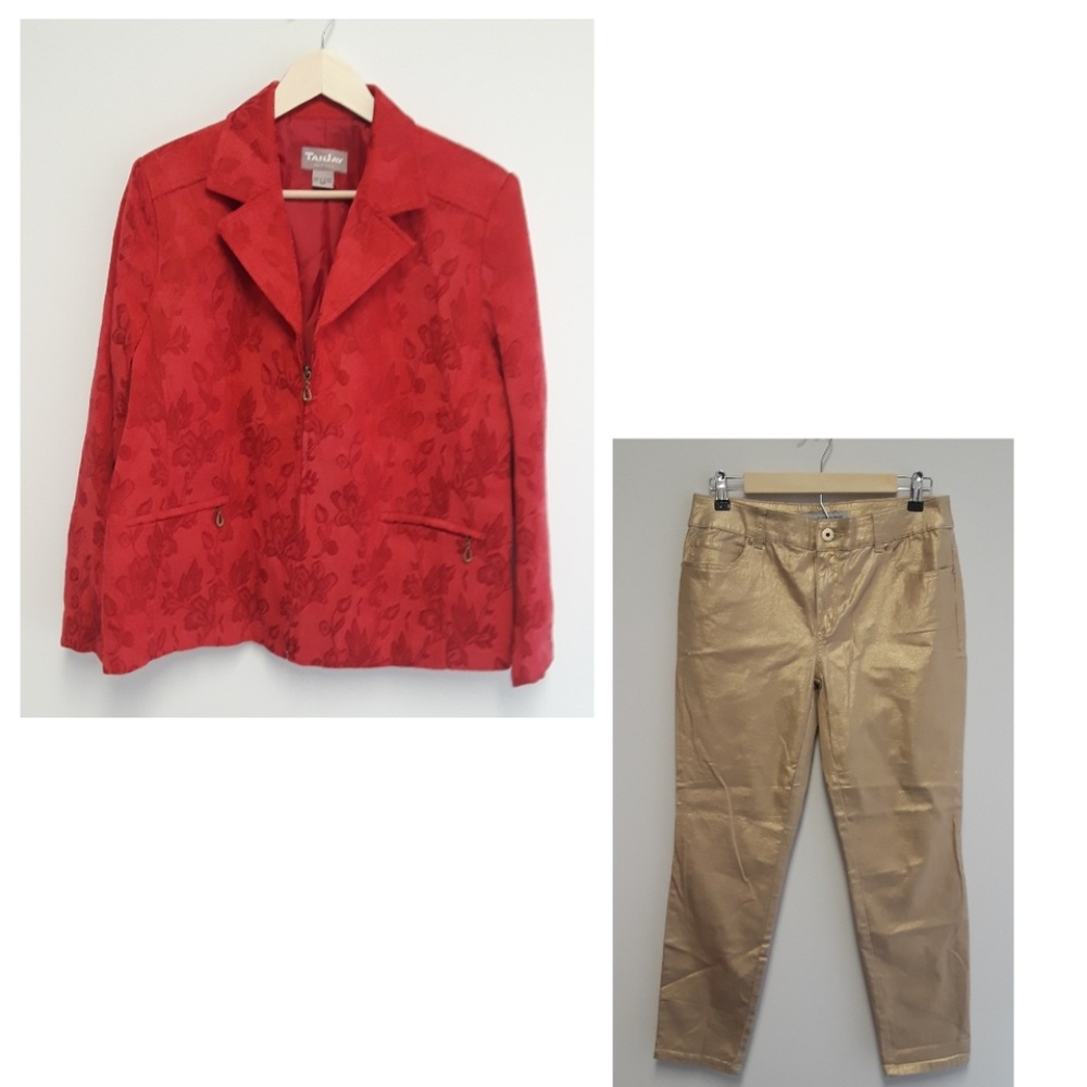 TAN JAY CORD BLAZER & CHICO PANTS